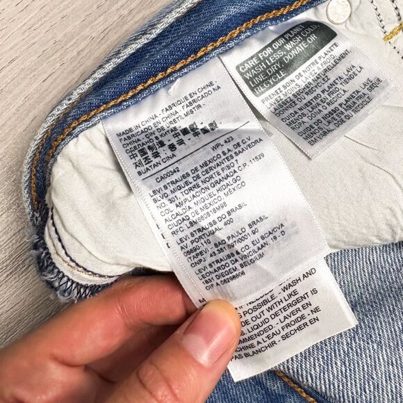 Levi’s Womens Wedgie Straight Denim Jeans Blue Size 28 - Picture 6 of 7